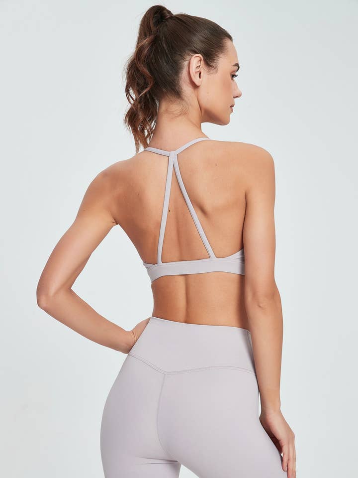 Luna triangle-back Sports Bra for wholesale by 91thelabel