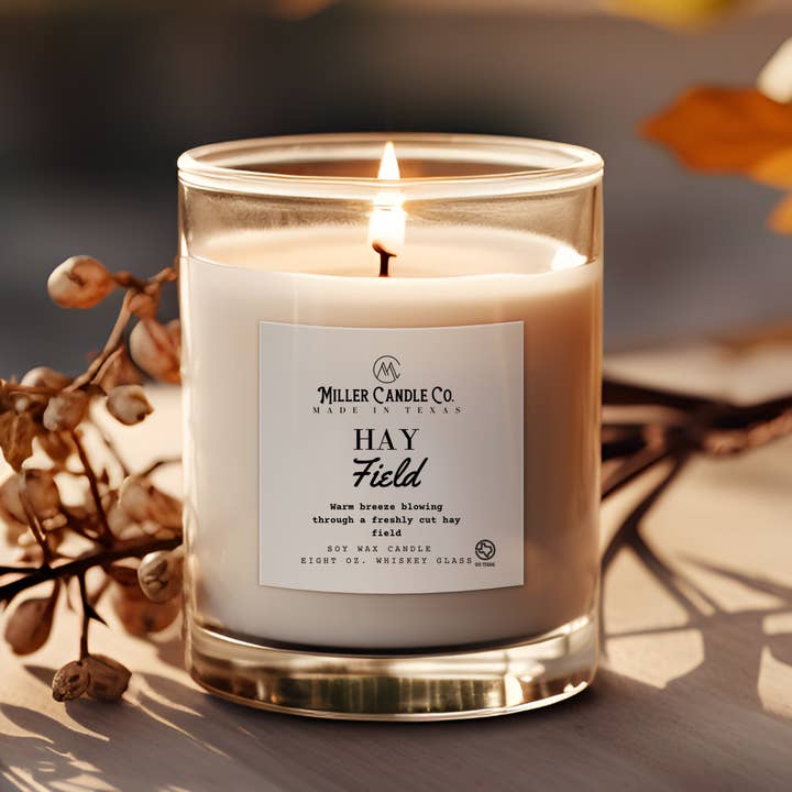 Hay Field Candle for wholesale by Miller Candle Co.