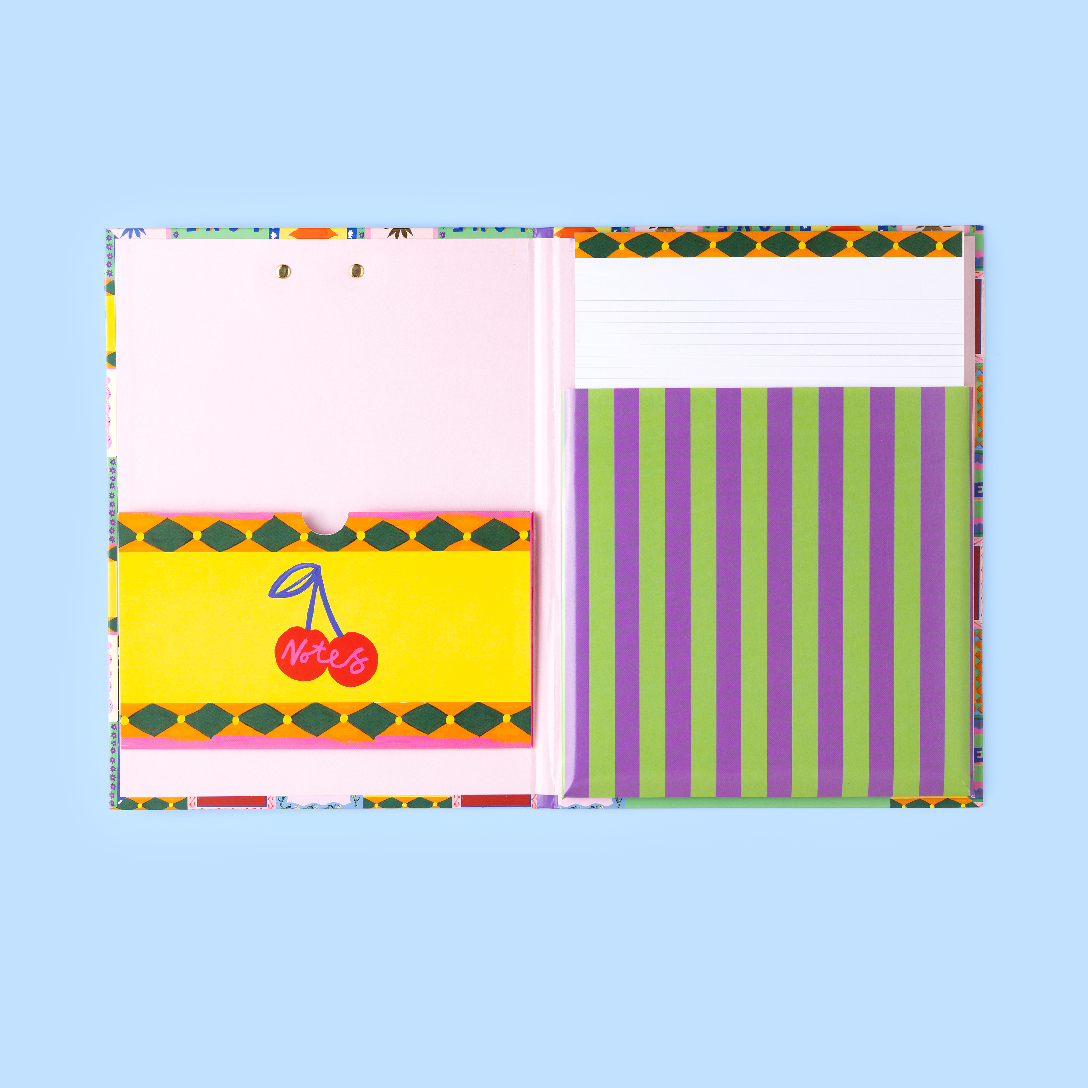 Eleanor Bowmer – wholesale Notepad – Patchwork Love A4 Padfolio1