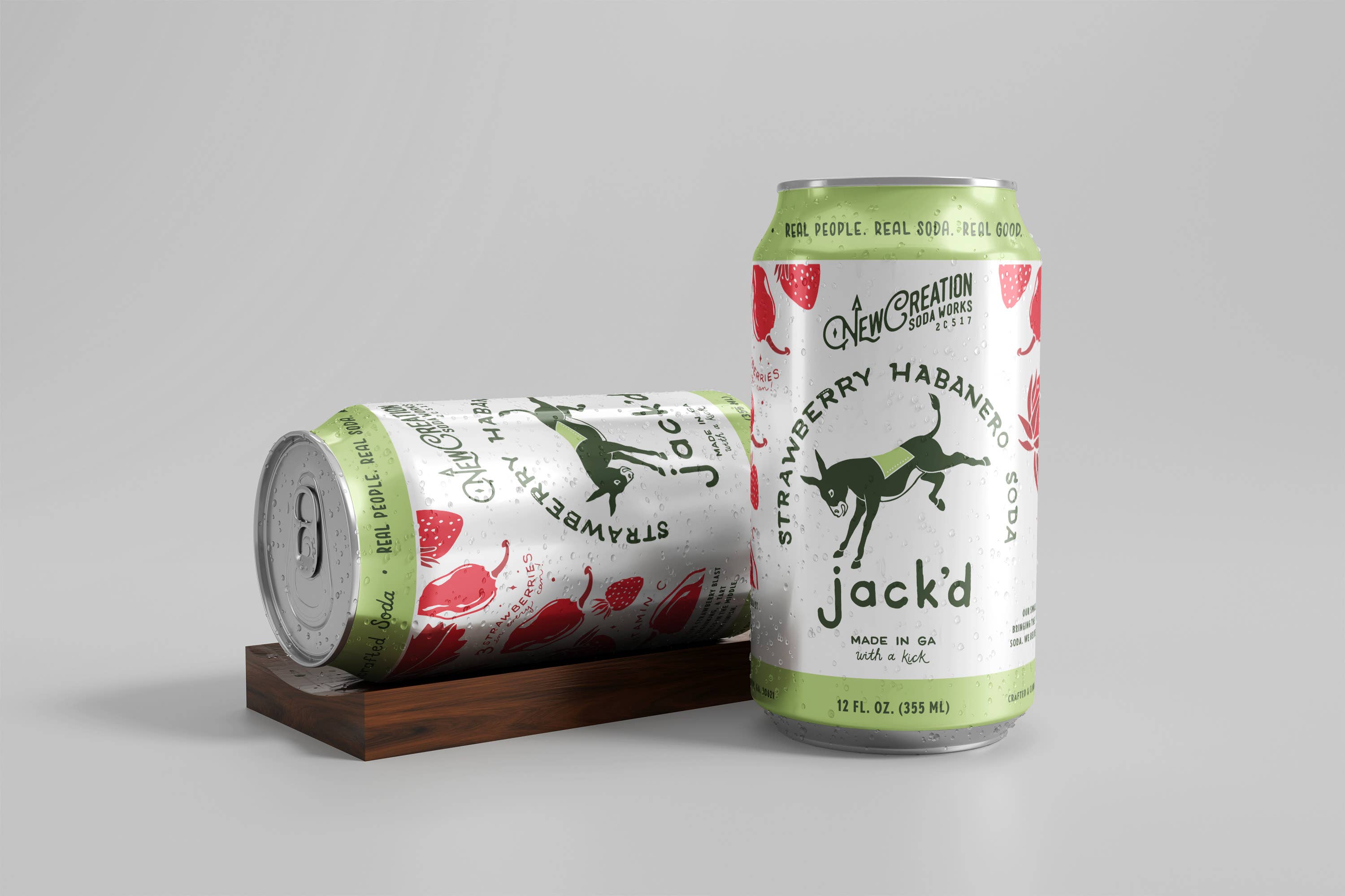 New Creation Soda - Wholesale Soda/Carbonated Drink - Jack'd Strawberry Habanero Soda (Case of 16)4