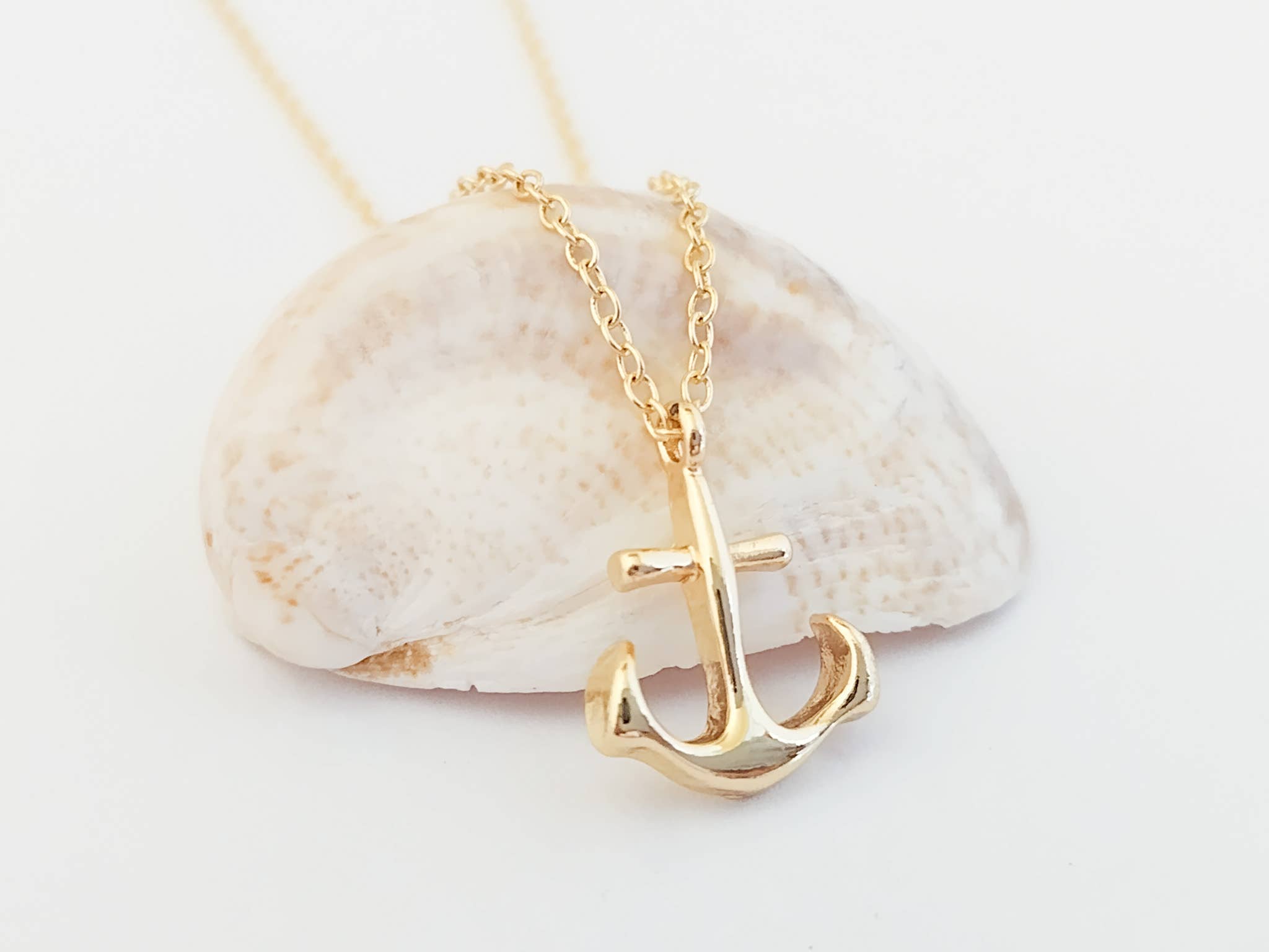 Piccadilly Pendants - Vente Colliers à pendentif - Collier Ancre en Or, Collier Nautique0