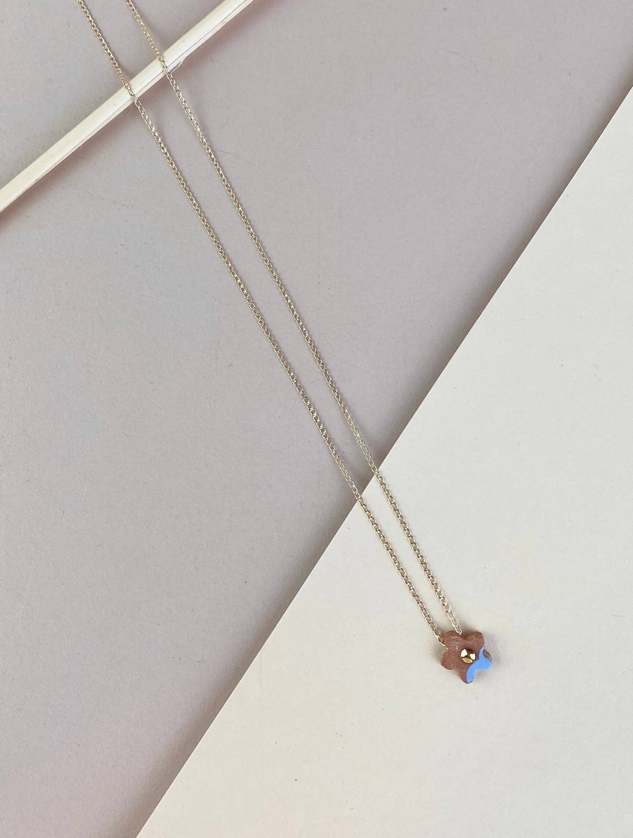 Barrow PDX - Wholesale Pendant/Charm Necklace - Mini Flower Necklace - Various Colors3