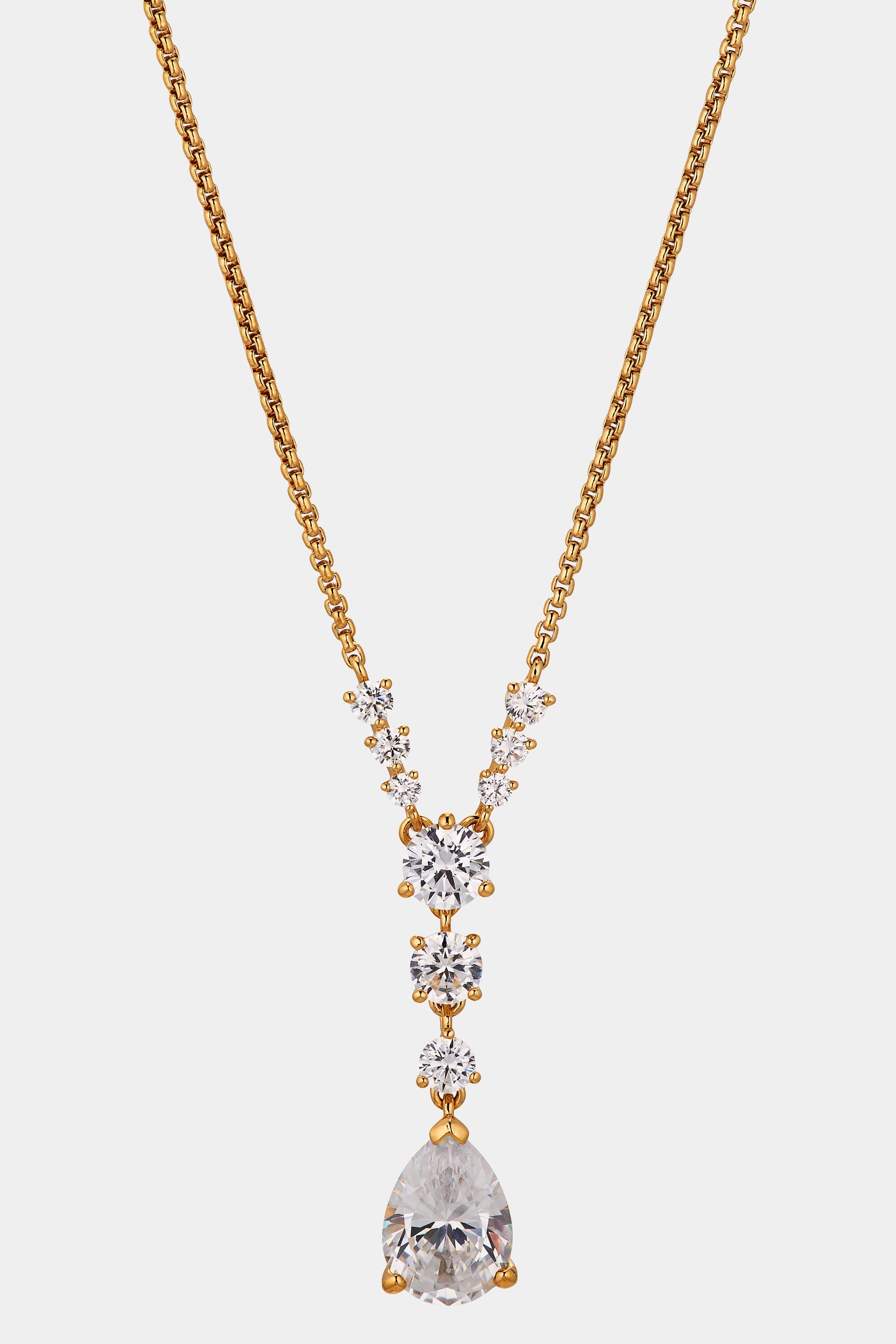 NADRI – Colar pingente/pendente por atacado – COLAR HALLE CZ SHORT Y