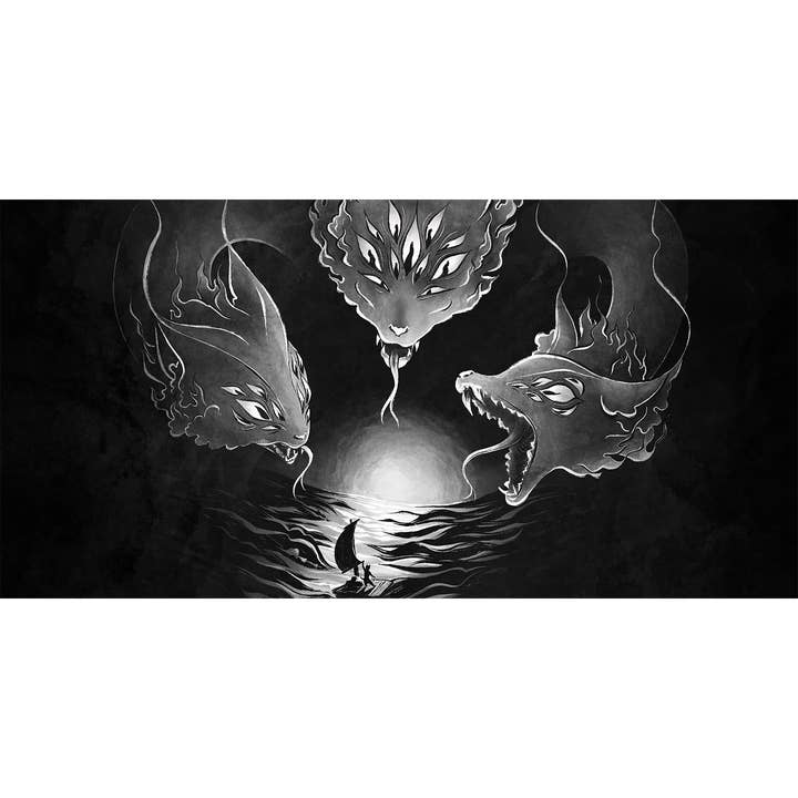 Tapis de dés encre (Adrift) pour la vente par Snowbright Studio