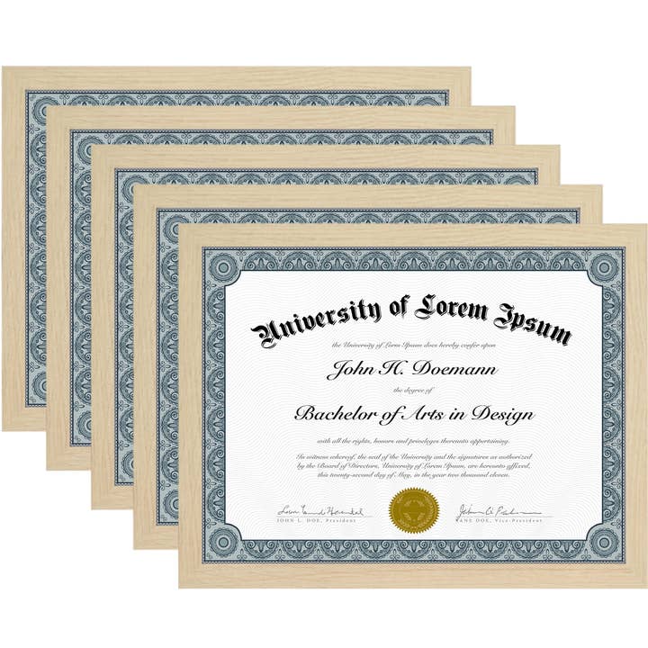 Americanflat - Wholesale Picture Frame - Americanflat 5 Pack Picture Frames With Mat Plexiglass Cover136