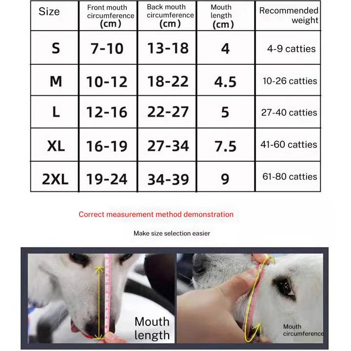 PAWPAWwholesale - Wholesale Pet Muzzle - Mesh Dog Muzzle – Adjustable for Small Dogs_CWMM72635