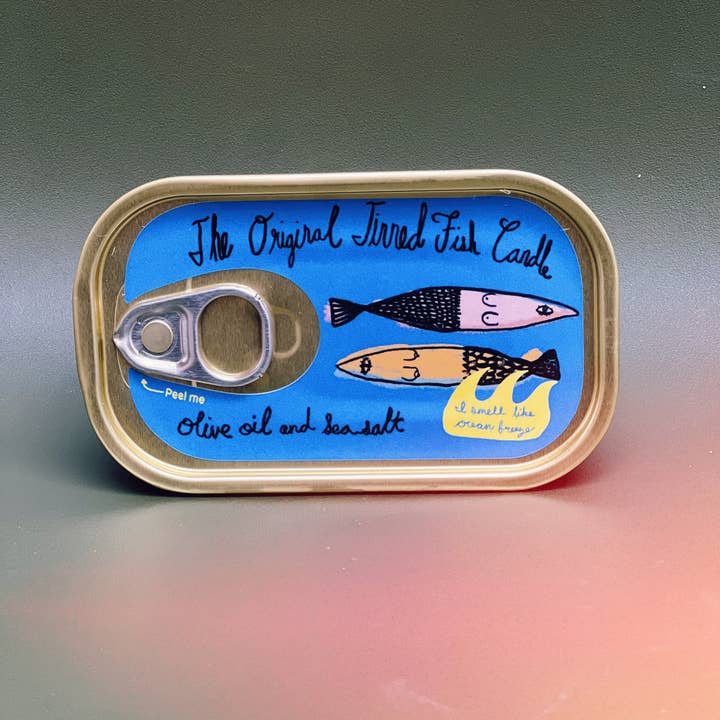 Tinned Candle - Wholesale Novelty Candle - Tinned Fish Candle - Olive Oil and Sea Salt