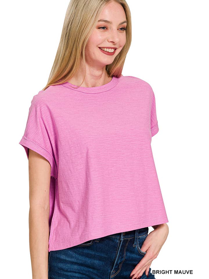42POPS - Wholesale T-Shirt - Women's - ...0802 Cotton Slub Short Sleeve Tee SI-276191