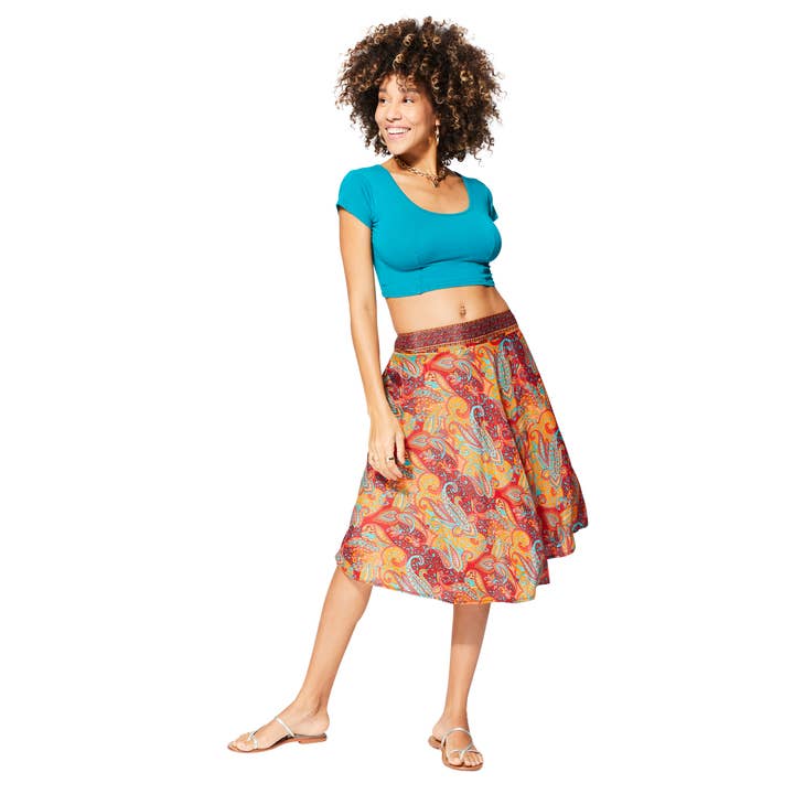 Aller Simplement - Wholesale Skirt - Women's - SHORT SUMMER SKIRT MCJU0049B