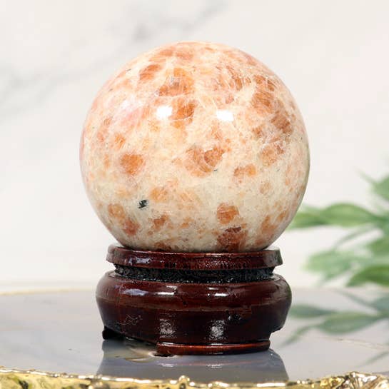 Sunstone Sphere | Sunstone Crystal for wholesale by Natures Artifacts Inc