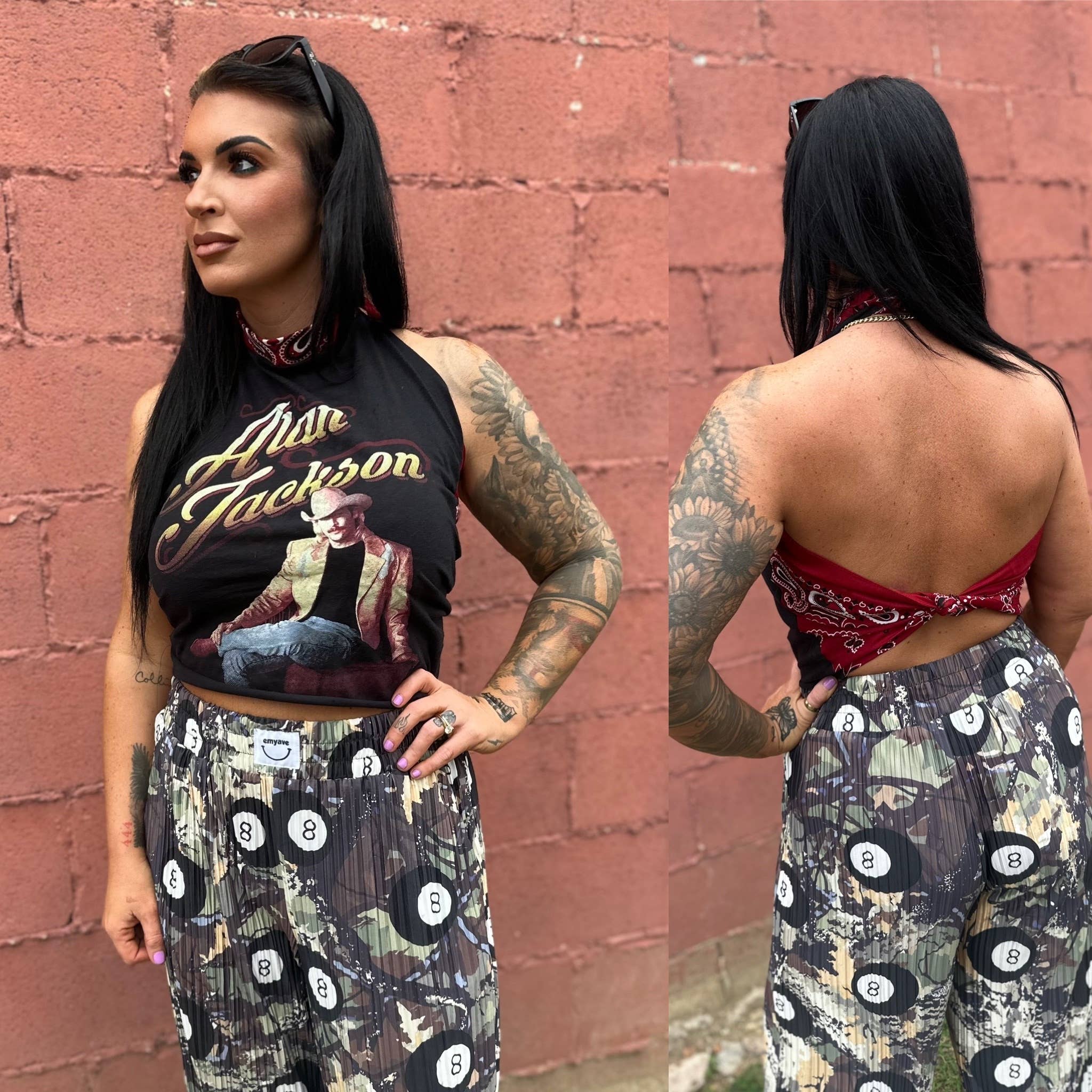 Collins & Co - Wholesale Tank Top - Women's - Alan Jackson Bandana Tee