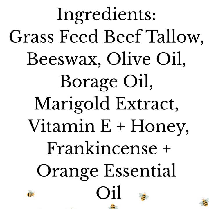 Sister Bees LLC - Wholesale Body Balm/Butter - Whipped Tallow + Honey – Frankincense + Orange2