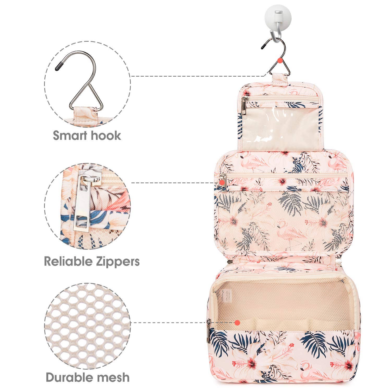 NARWEY INC - Wholesale Toiletry Bag - Women's - Hanging Travel Toiletry Bag Cosmetic Make up Organizer15