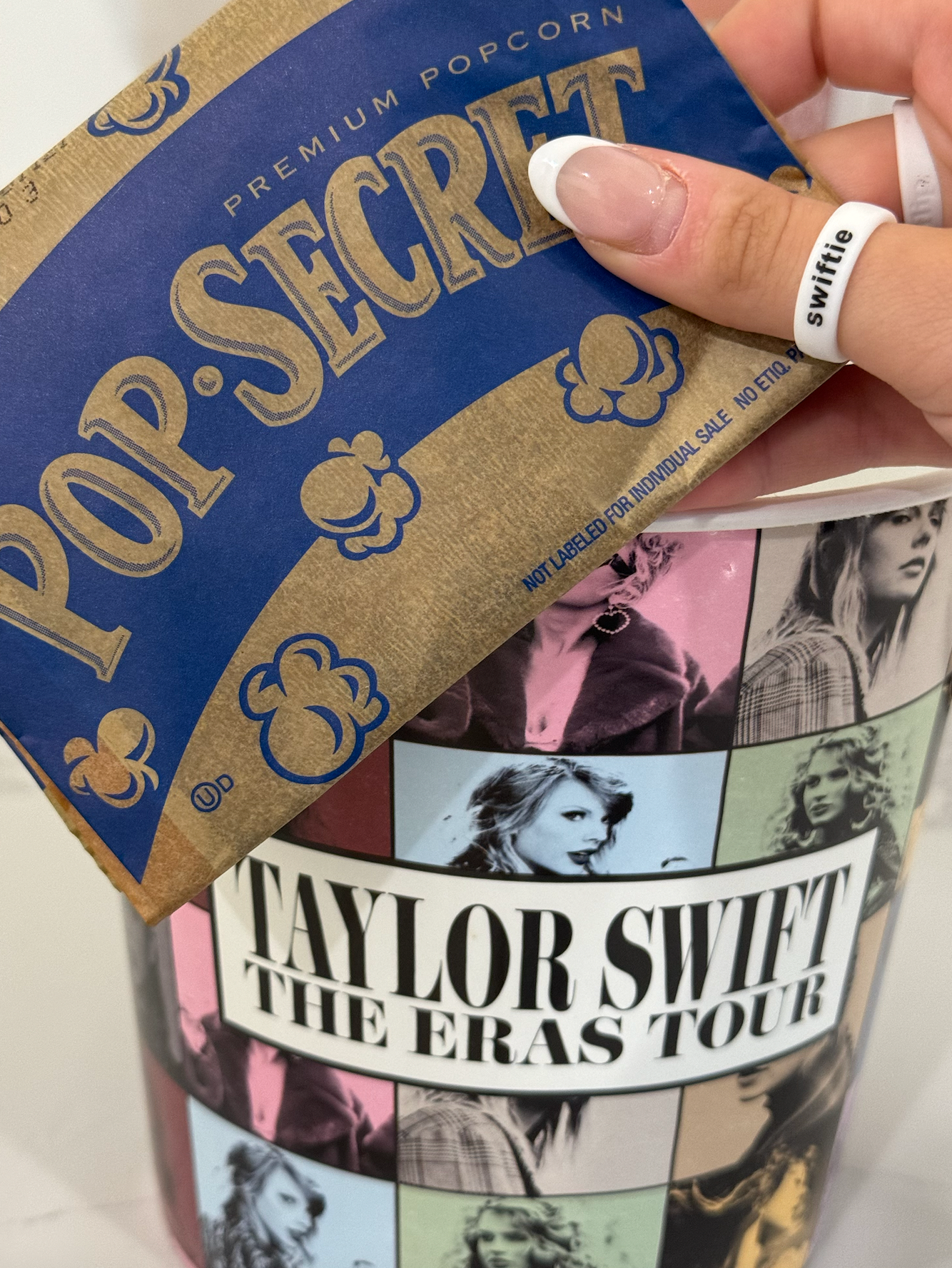 Flip Rings - Vendita all'ingrosso Anello midi/a fascia - Anello Flip Reversible Swiftie e Taylor's Version bianco8