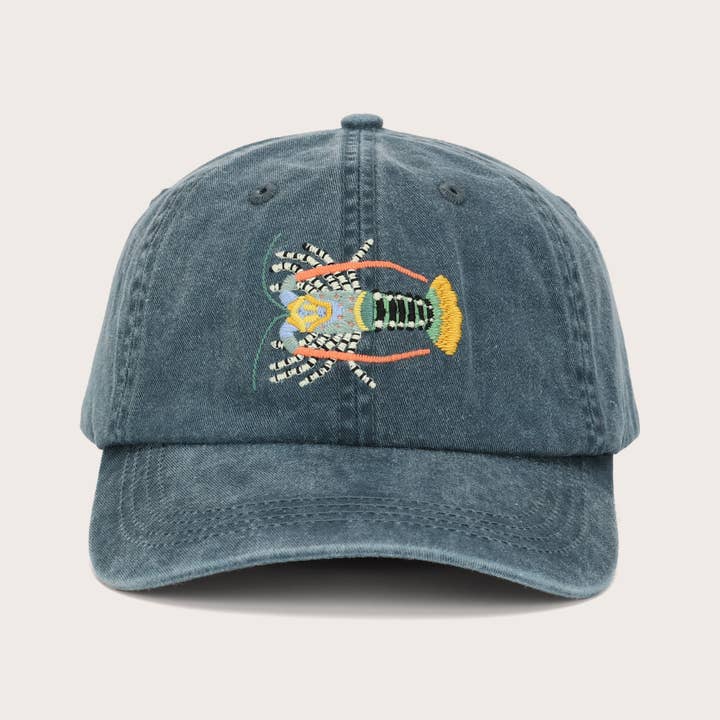 Pallion Point - Wholesale Baseball Cap - Unisex - Tropical Rock Lobster Fish Lid | Cotton Dad Cap in Stone