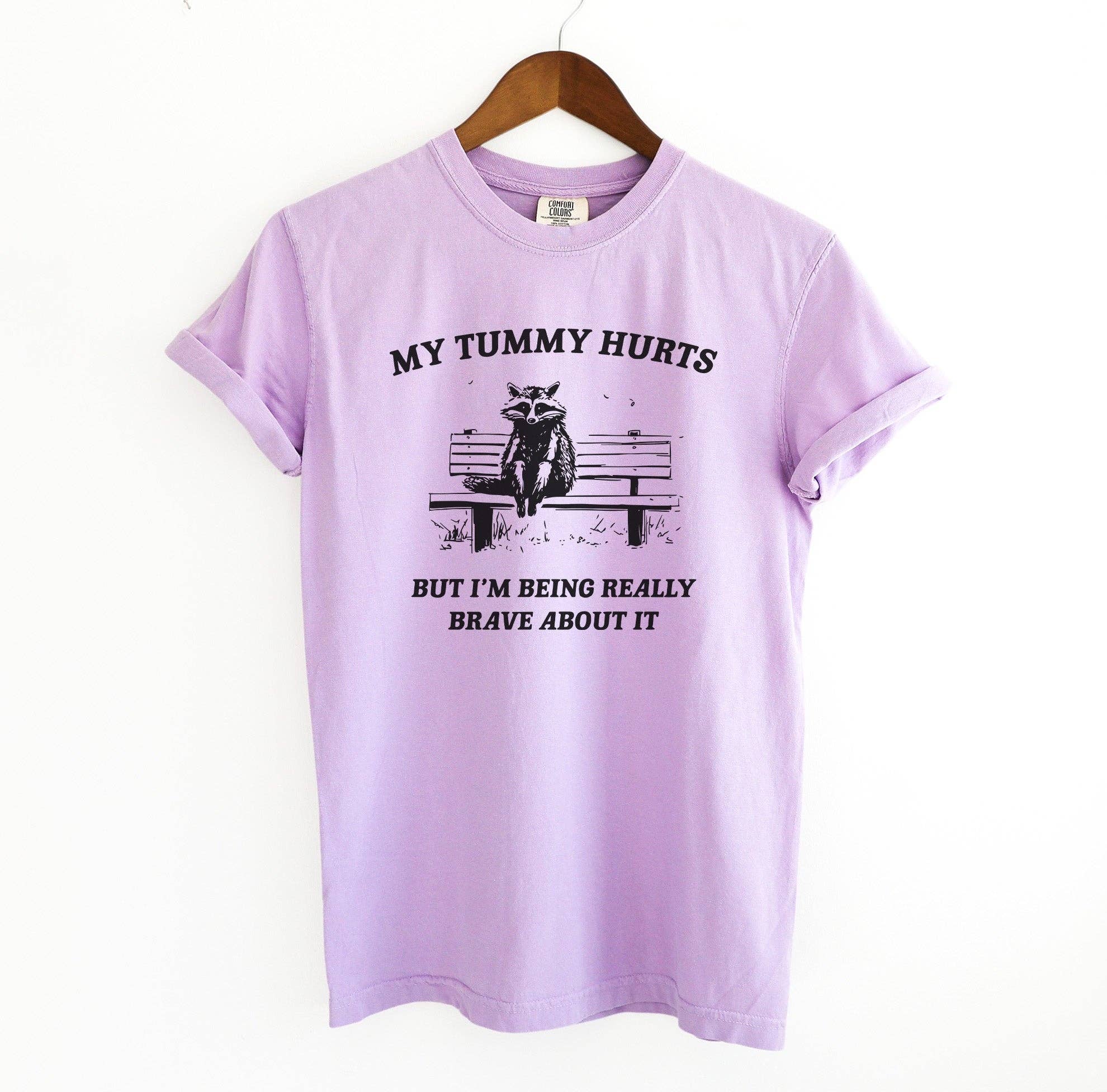 Blue Giraffe Inc - Wholesale Screen Printed T-Shirt - Women's - My Tummy Hurts T-Shirt3