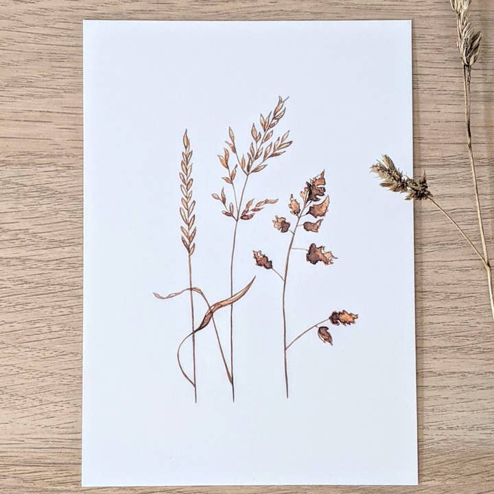 ArtworkByMadelon – wholesale Konsttryck – Konsttryck 'Grasses' | Handgjorda | biotop papper0