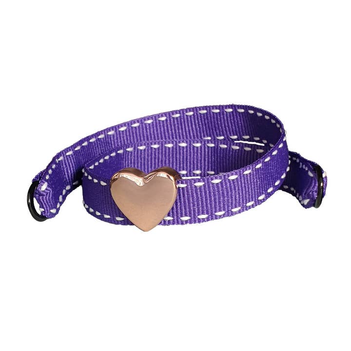 BRACELET COEUR VIOLET OR ROSE pour la vente par Smartever Srl