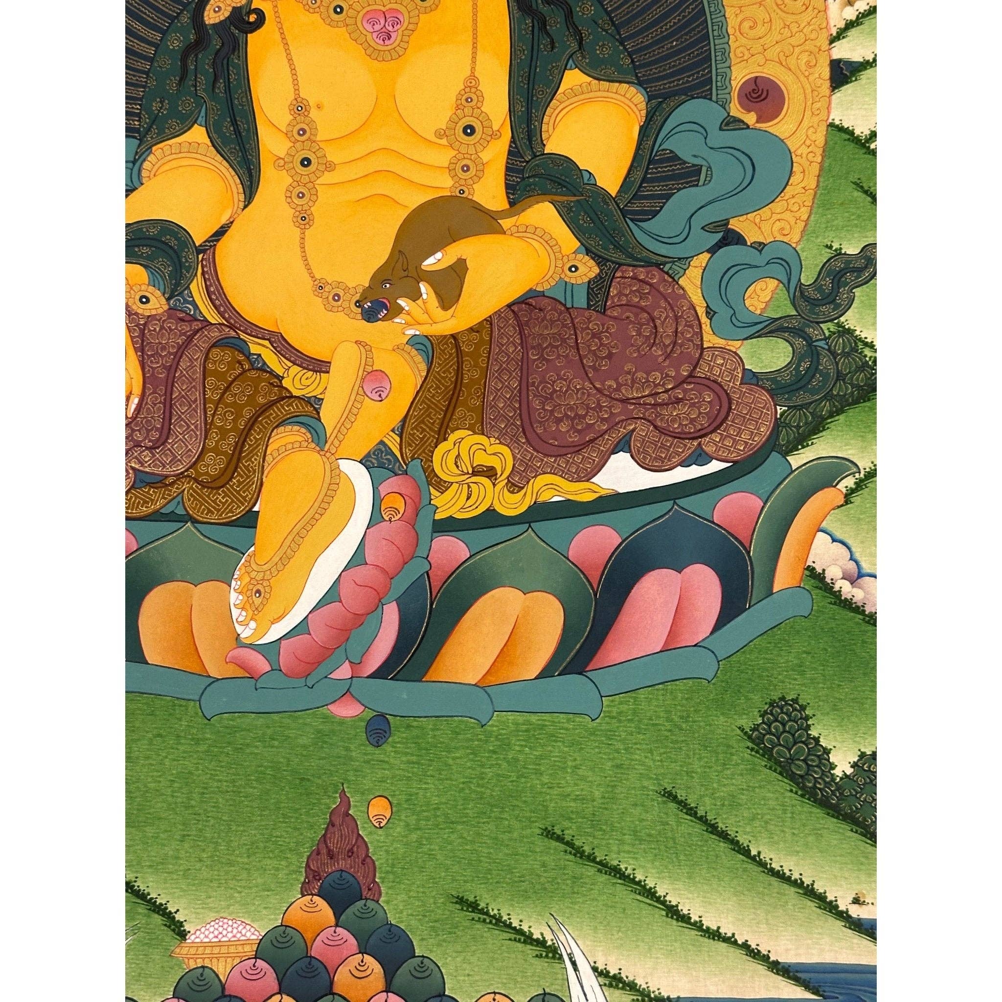 Art Of Tibet - Wholesale Tapestry/Textile - Jambhala Tibetan Thangka2