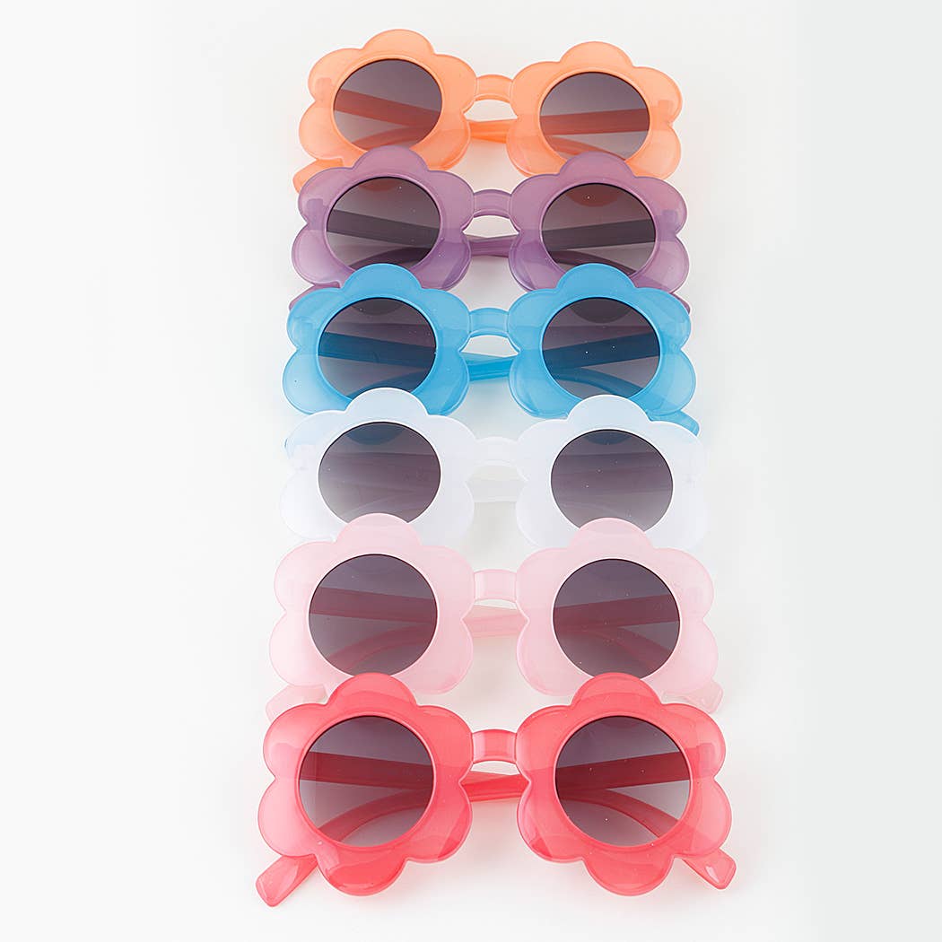 MIX  KIDS Bright Cartoon Flower Sunglasses for wholesale on Faire0