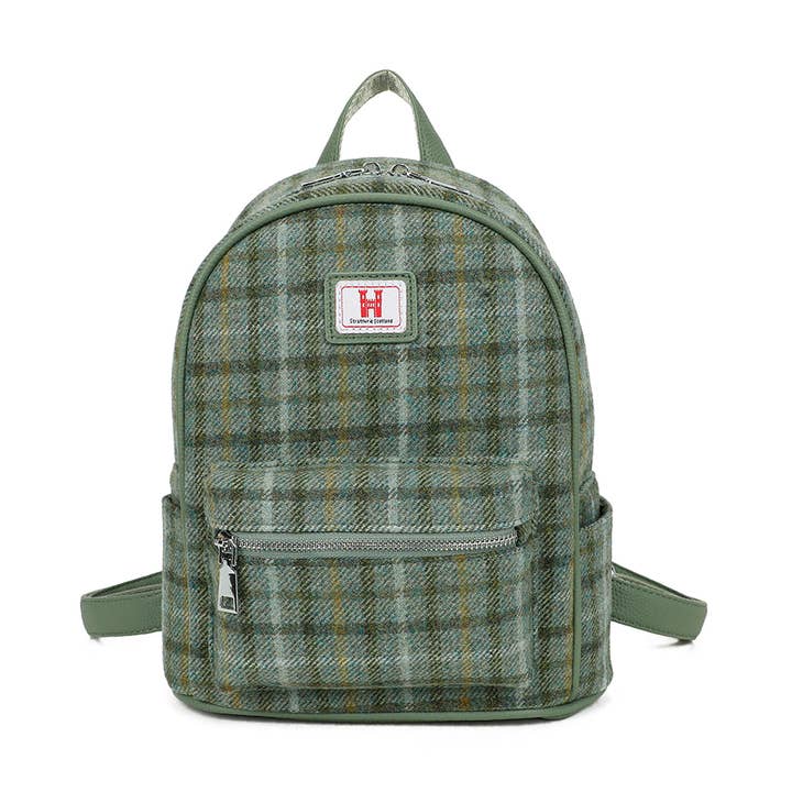 Strathurie Ladies Green Tartan Backpack 288-2 2137 for wholesale by Strathurie