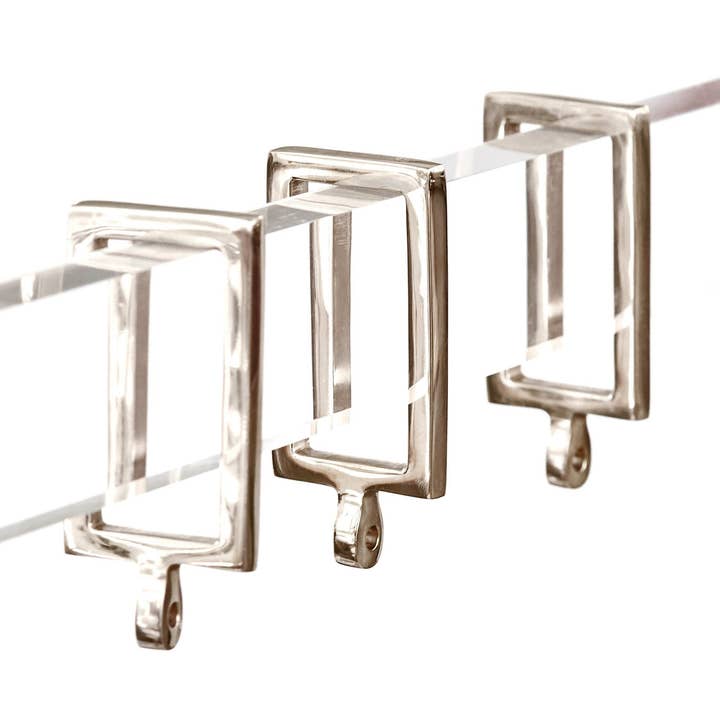 Nickel Curtain Rings for Lucite Rod by Luxholdups for wholesale by LuxHoldups