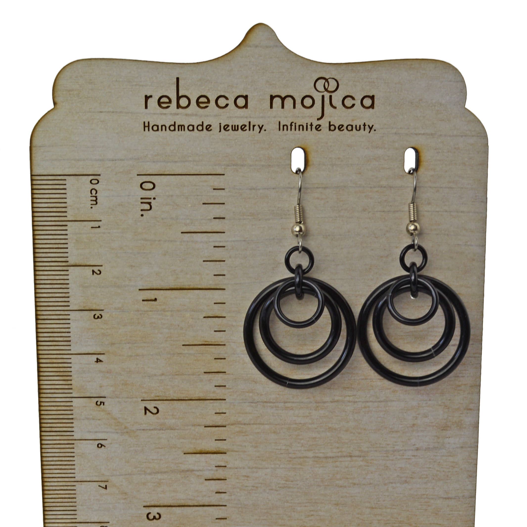 Rebeca Mojica Jewelry - Wholesale Dangle Earrings - Scallop Earrings - Silver Color1
