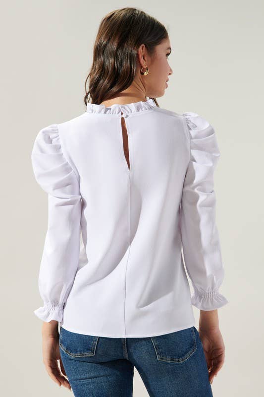 Sugarlips - Vendita all'ingrosso Camicetta - Donna - Go Getter Marla - Top con maniche a sbuffo con volant16