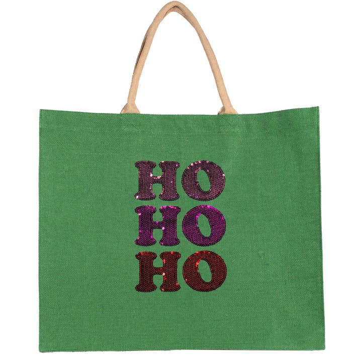 Bolso de mano HoHoHo con lentejuelas Verde/Rosa/Rojo 22x19x8 para venta al por mayor de The Royal Standard