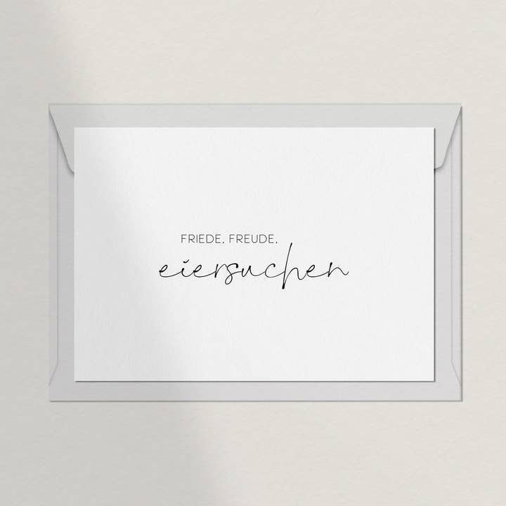 Fred og glæde ægjagter postkort for engroshandel hos Debblschebbl Design Studio