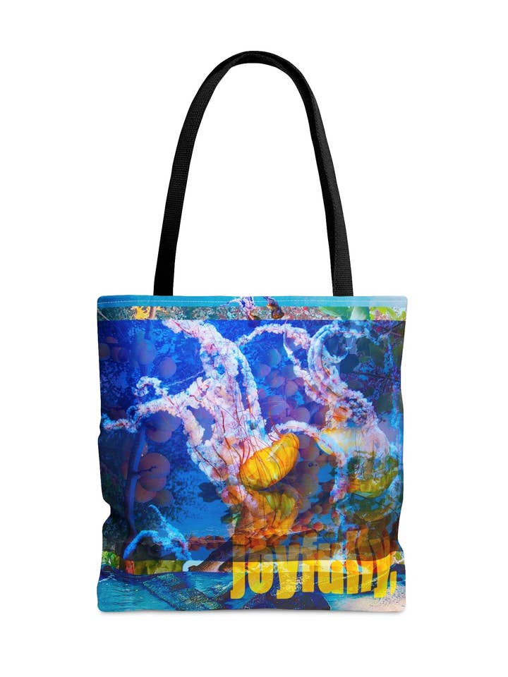 Joyfully + Eagerly Large Tote Bag for wholesale by VivaTheCircle