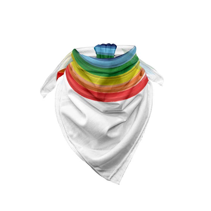 Ambesonne - Wholesale Bandana - Unisex - Rainbow Bandana Unisex Love Freedom Brush Style Print 22"2