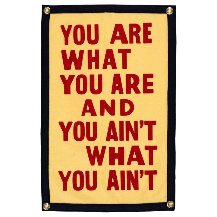 You Are What You Are Camp Flag • John Prine x Oxford Pennant for wholesale by Oxford Pennant