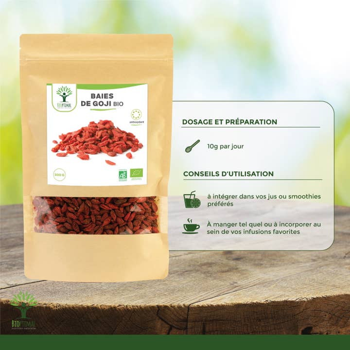 Bioptimal - Wholesale Health/Detox Tea - Organic goji berries - vitamin C - Antioxidant energy - 300 g