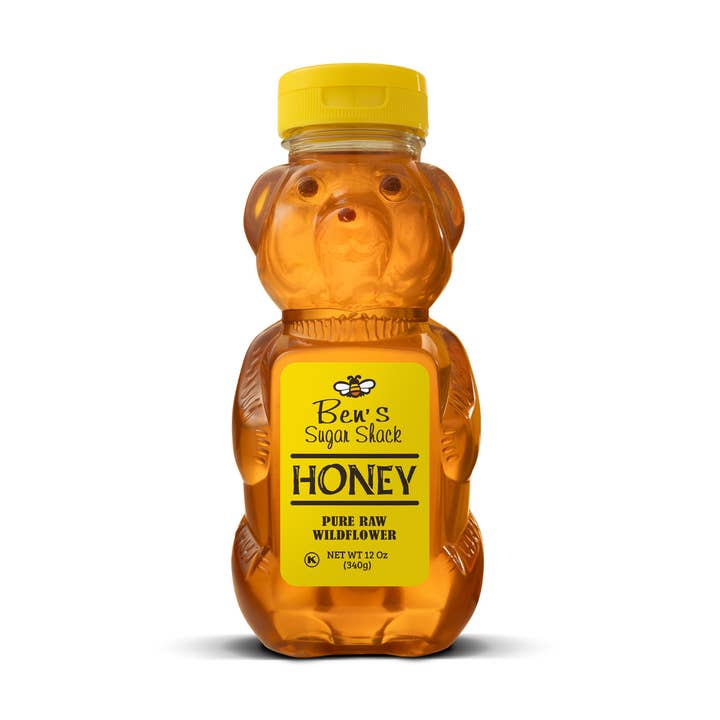 Ben's Sugar Shack - Vendita all'ingrosso Miele - Bottiglia in plastica Honey Bear da 12 once0