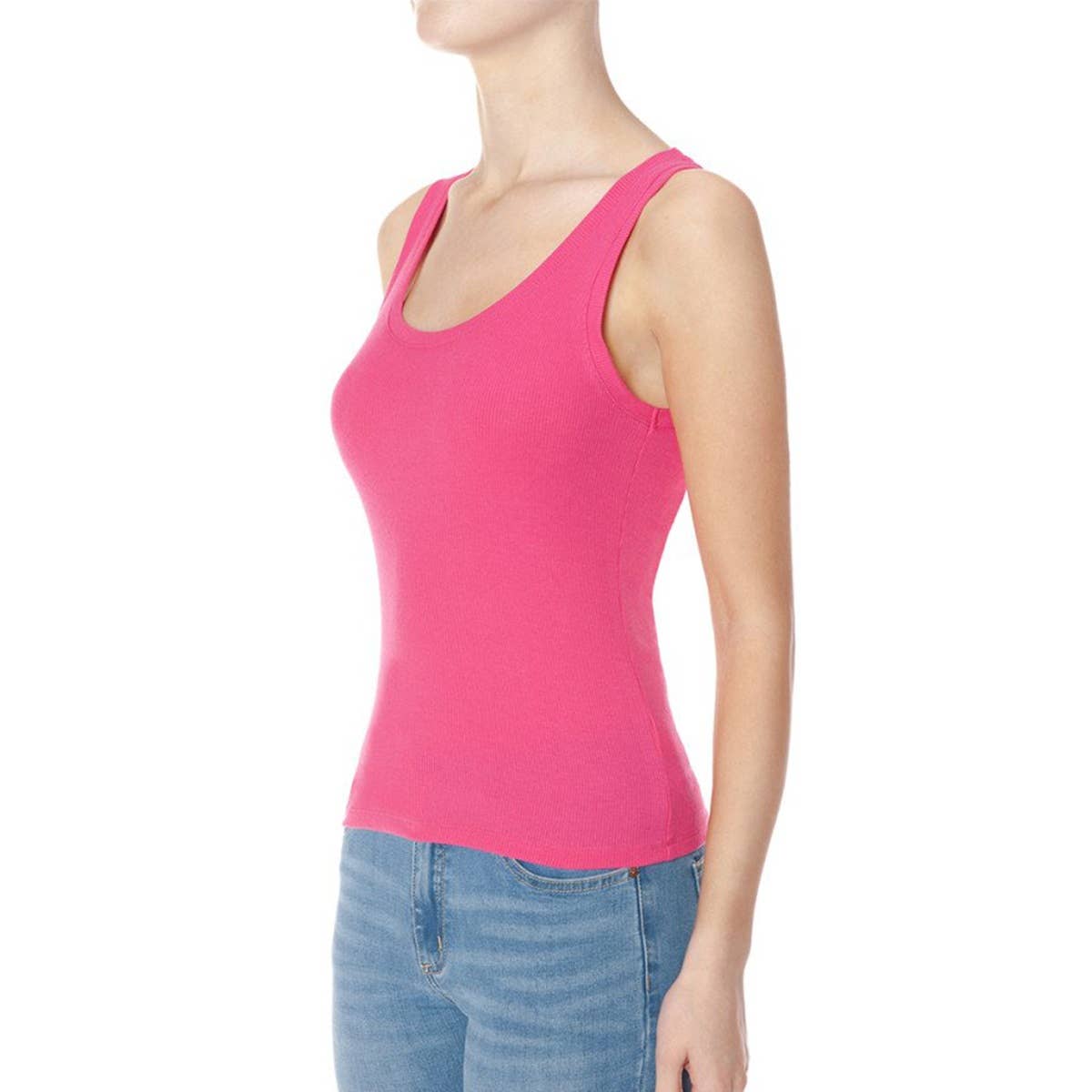 UP CLOTHING - Wholesale Tank Top - Women's - SCOOP NECK RIBBED TANK TOP2