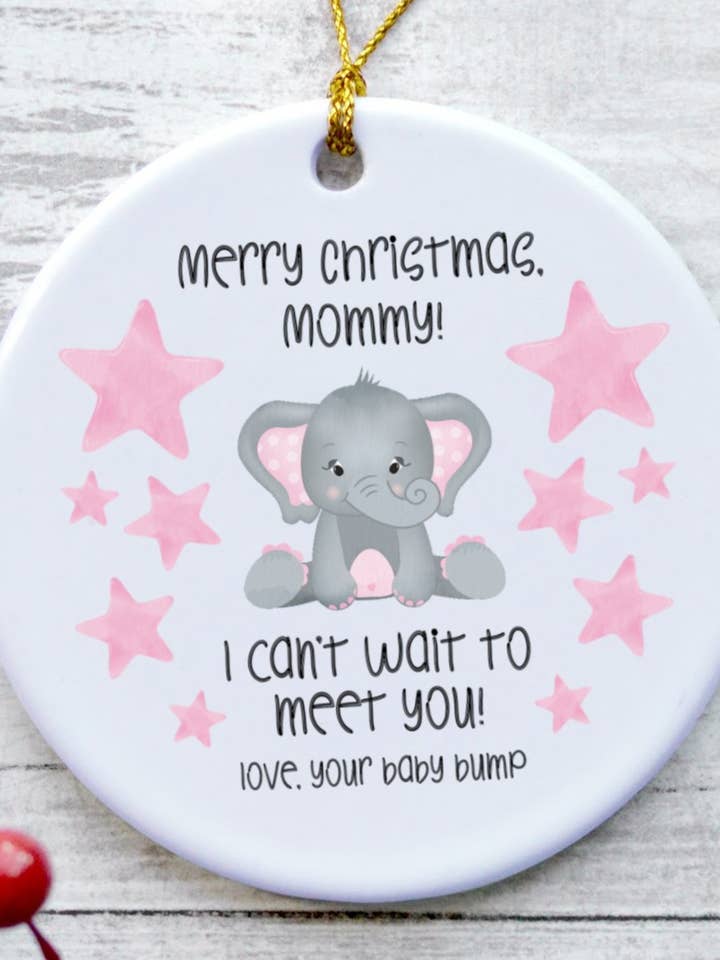 Expecting Mom Gift, Ornament for Expectant Mom, Pink, Girl for wholesale by It's So Perfect