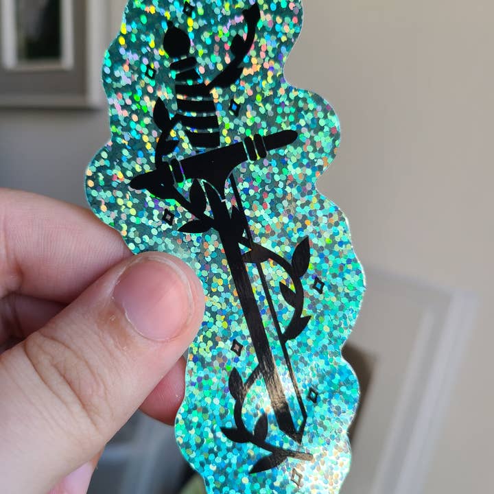 Sticker Épée à paillettes pour la vente par Boxford Comma