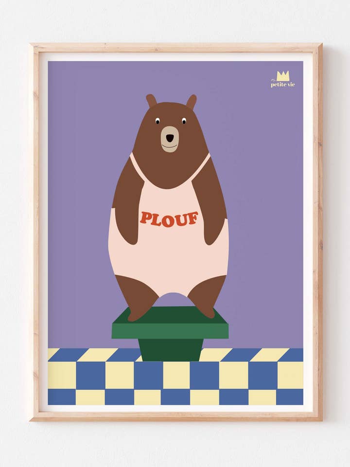 Poster - Bär Plouf (30 x 40 cm) für den Großhandel von Ma Petite Vie
