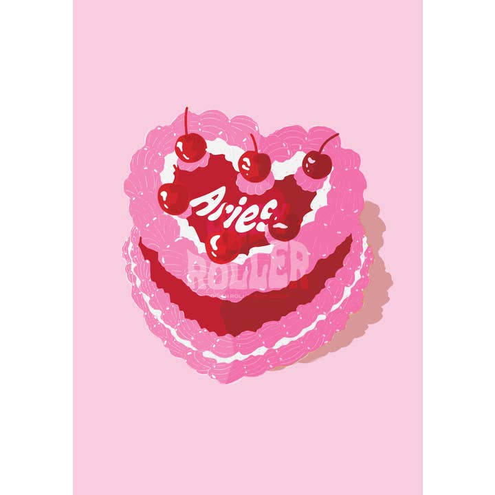 Ruby Roller Art - Wholesale Kunstprint - Esthetische harttaart met kersen sterrenbeeld kunstprint7