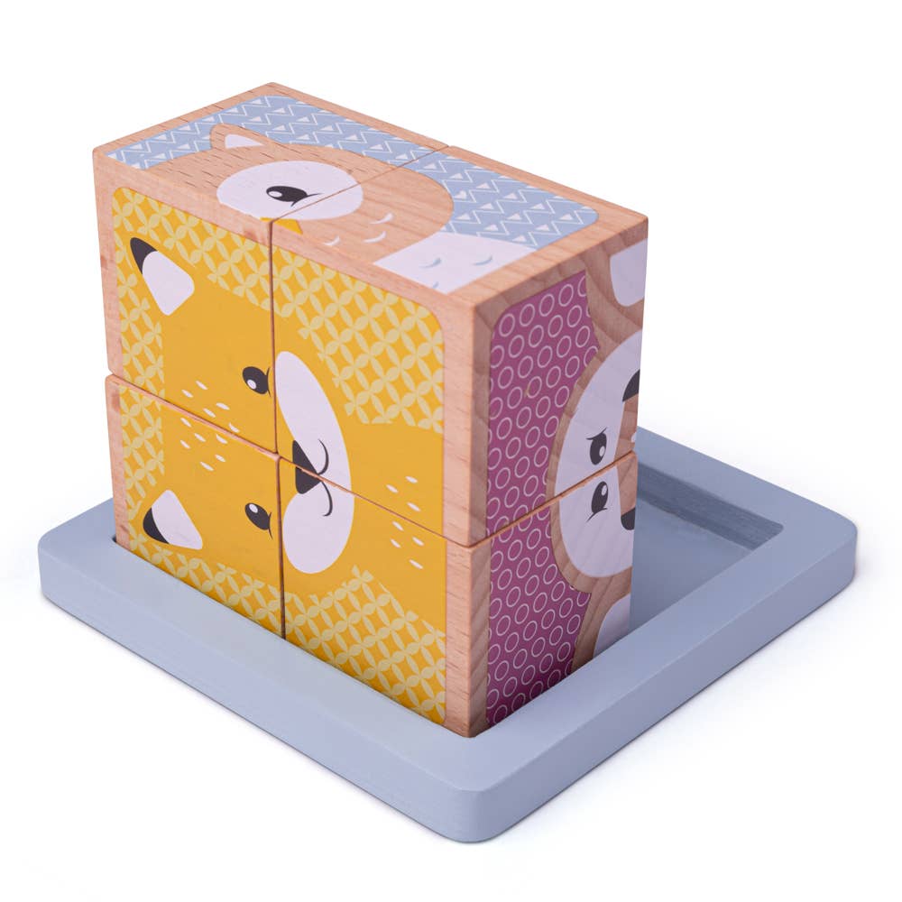 Bigjigs Toys - Wholesale Puzzle - Kids - Woodland Cube Puzzle2