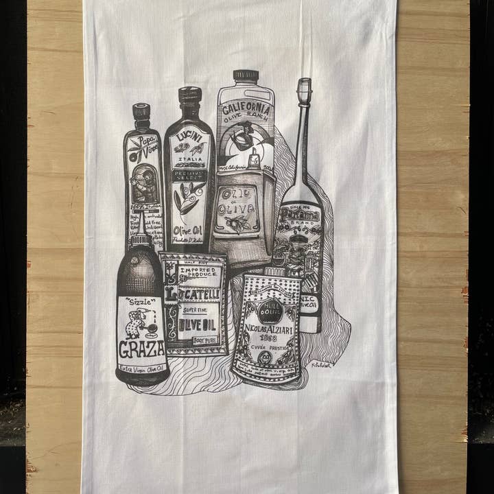 KLoRebel Art Co. - Wholesale Tea Towel - Olive Oil - Tea Towel1