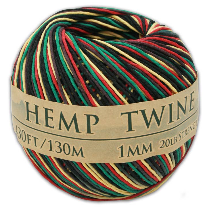Hemptopia - Wholesale Twine - Hemptopia Colored Hemp Twine Ball, 430ft, 100% natural