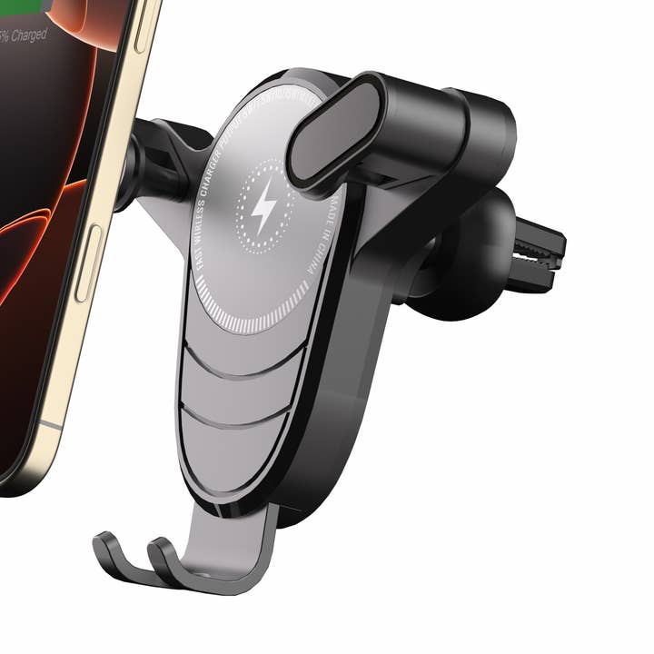 15W Wireless Charger Cradle Dashboard Mount with LED Light for wholesale by LAX Gadgets