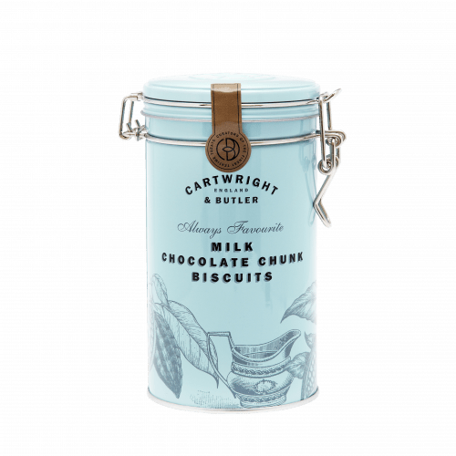 Cartwright & Butler – wholesale Biscuit – C&B Milk Chocolate Chunk Biscuits in Tin1