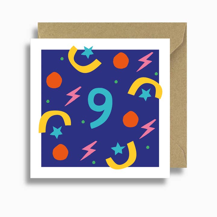 Cartão de 9º aniversário por atacado de Lizzie Chancellor