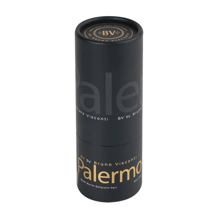 BV by Bruno Visconti - Wholesale Pen - Palermo Black and Gold  - Tube of 12 Â