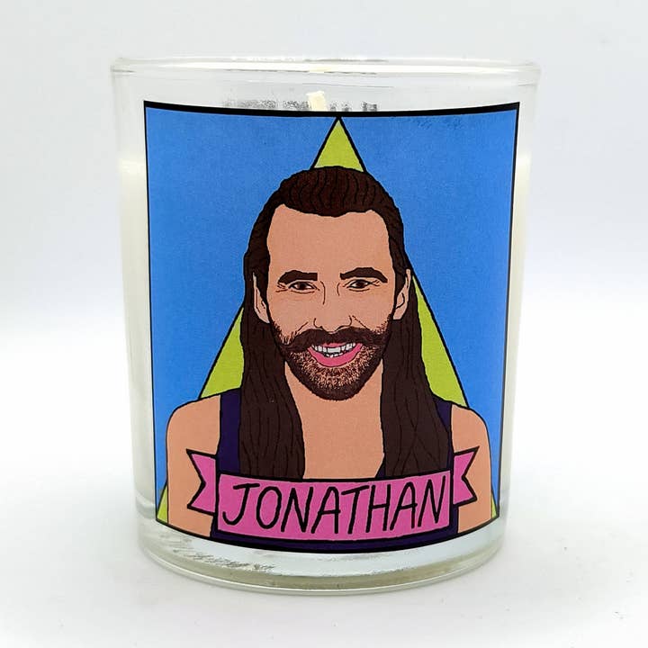 Bougie votive en verre Jonathan Van Ness pour la vente par Flaming Idols