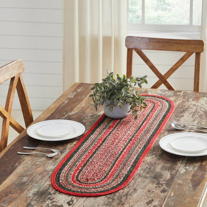 VHC Brands - Wholesale Table Runner - Forrester Indoor/Outdoor Oval Runner 12x48