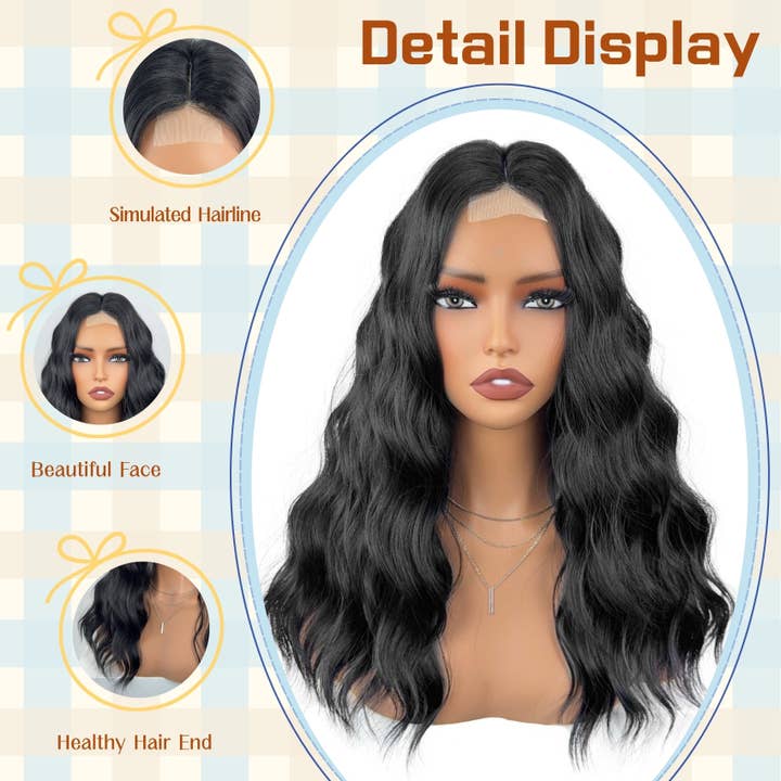 AK Brand - Wholesale Wig/Hair Piece - Long Wavy Synthetic Wig with Center Part and Natural Shine
3